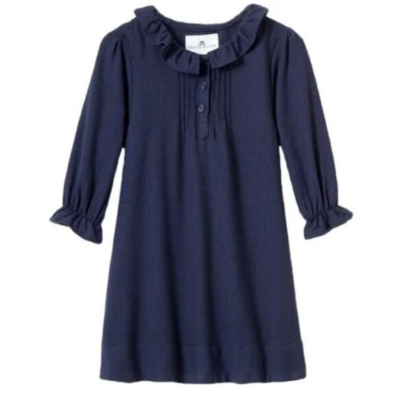 Petite Plume Girl's Navy 2 Flannel Victoria Nightgown Top Size 2 - Picture 1 of 6